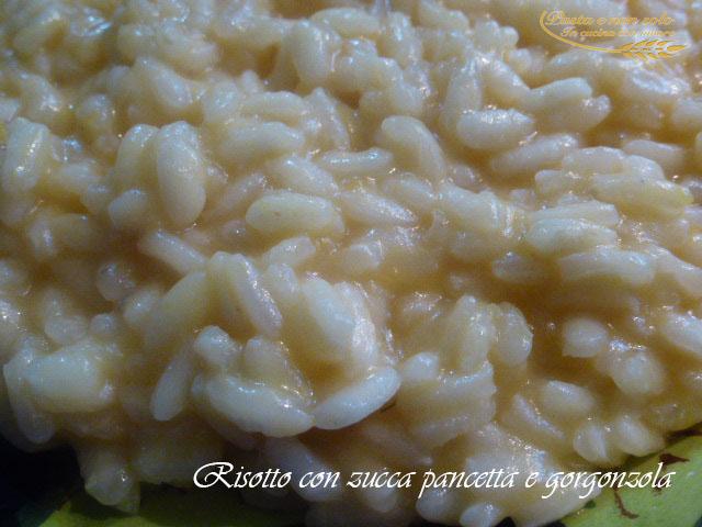risotto con zucca pancetta e gorgonzola