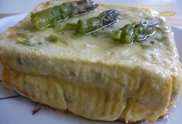 Tortino di asparagi con burro aromatizzato