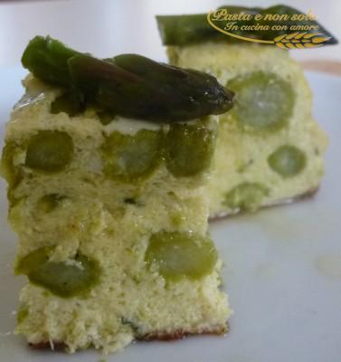 Tortino di asparagi con burro aromatizzato