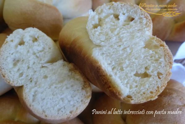 panini al latte intrecciati con pasta madre